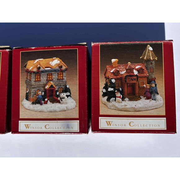 Winsor Collection Mini Christmas Village – Set of 5 w/ Boxes - Picture 10 of 11